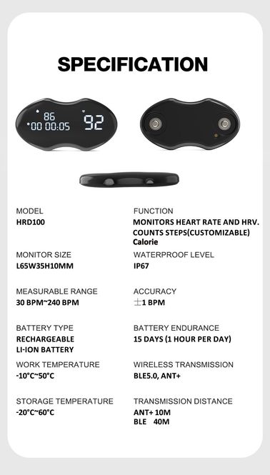 Hovedbilde Pulsbelte HRD100 - med display